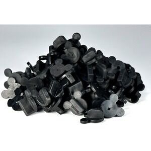 DISNEY RUBBER PIN BACKS PACK OF 100 Replacements Mickey Mouse Shaped FREE SHIP